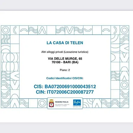 Appartement La Casa Di Telen Zona Policlinico Oncologico E De Grecis Bari